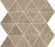 Full Sheet Sample - Golden Age Beige Triangle Porcelain Mosaic - 10.25" x 11.75" x 9 MM Matte