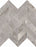 Full Sheet Sample - Golden Age Grey Chevron Porcelain Mosaic - 12" x 12" x 9 MM Matte