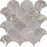 Full Sheet Sample - Golden Age Grey Shell Porcelain Mosaic - 12" x 12" x 9 MM Matte