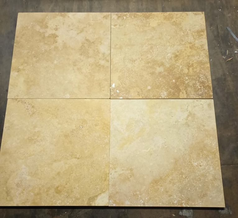 Golden Sienna Travertine Tile - 24" x 24" x 1/2