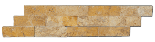 Golden Sienna Honed Travertine Mosaic - 2" x 6" Brick x 3/8"