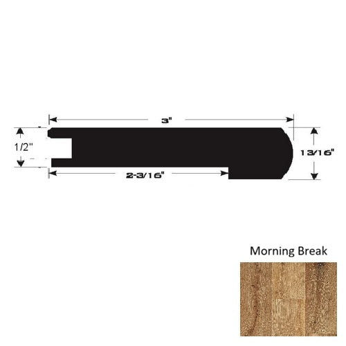 Wood Morning Break Flush Stairnose Ultra Low Gloss Urethane 1