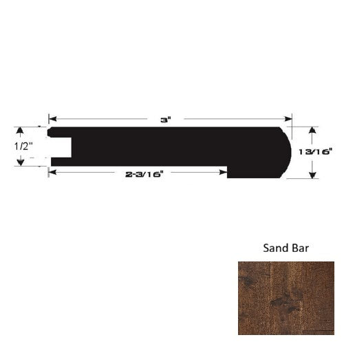 Wood Sand Bar Flush Stairnose Ultra Low Gloss Urethane 1