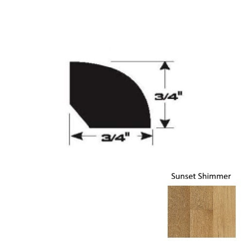 Wood Sunset Shimmer Quarter Round Ultra Low Gloss Urethane 1