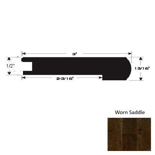 Wood Worn Saddle Flush Stairnose Ultra Low Gloss Urethane 1