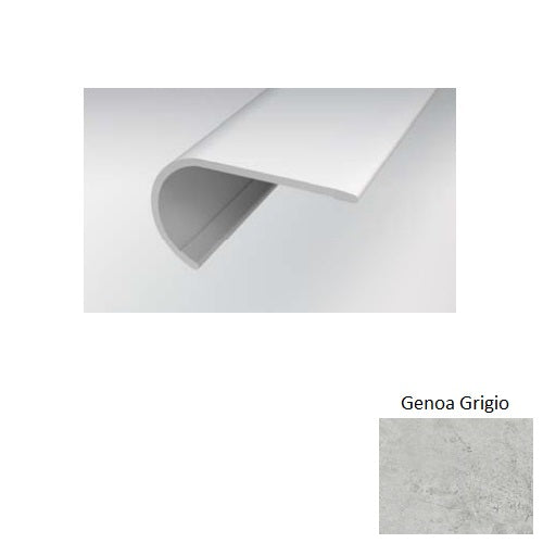 Grantshire Vinyl Genoa Grigio GR44 Round Stair Nose Embossed 1
