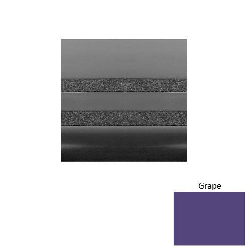 Solid 50 Grape Light Duty with Two 3/4 inch strips Rubber (SQ) with Safety Yellow Abrasive Strip Stair Tread - Smooth