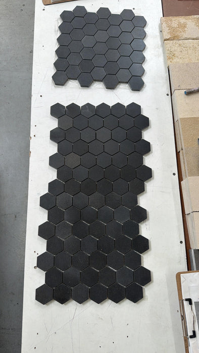 Gray Taupe Honed Limestone Mosaic - 2" Hexagon 3