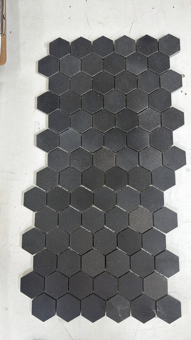 Gray Taupe Honed Limestone Mosaic - 2" Hexagon 2