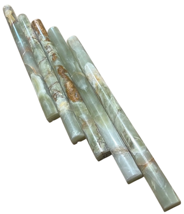 Green Multi Color Onyx Liner - 3/4" x 12" Bullnose