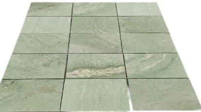 Full Tile Sample - New Green Jade Marble Tile - 12" x 12" x 3/8" Honed