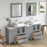 CVC Grey Solid Wood with Basin Engineered Marble Top and Mirror CVC24 Bathroom Cabinet - 72" x 18.5" x 36"
