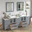 CVC Grey Solid Wood Freestanding Vanity Cabinet - 84" x 18.5" x 36"