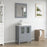 CVC Grey Solid Wood Bathroom Cabinet - 24" x 18.5" x 36"