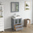 CVC Grey Solid Wood Bathroom Cabinet - 24" x 18.5" x 36"