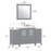 CVC Solid Wood Grey Bathroom Cabinet Grey