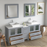 CVC Solid Wood Grey Bathroom Cabinet Grey