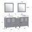 CVC Solid Wood Grey Bathroom Cabinet Grey