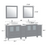 CVC Solid Wood Grey Bathroom Cabinet Grey