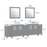 CVC Solid Wood Grey Bathroom Cabinet Grey