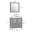 CVC Solid Wood Grey Bathroom Cabinet Grey