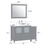 CVC Solid Wood Grey Bathroom Cabinet Grey
