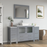 CVC Solid Wood Grey Bathroom Cabinet Grey