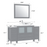 CVC Solid Wood Grey Bathroom Cabinet Grey