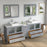 CVC Grey Solid Wood with White Engineered Marble Top and Mirror CVC36 Bathroom Cabinet - 84" x 18.5" x 36"