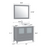 CVC Solid Wood Grey Bathroom Cabinet Grey