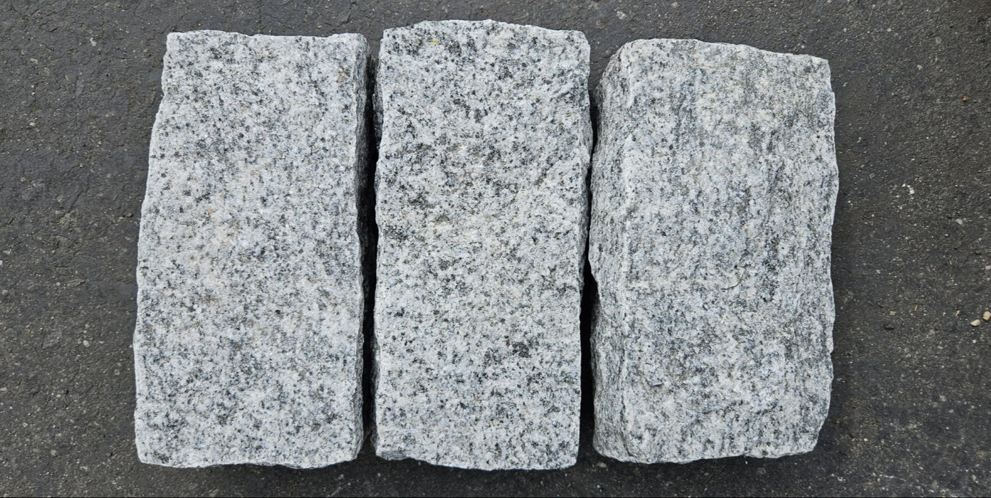 Grey Granite Cobble - 4" x 8" Natural Cleft
