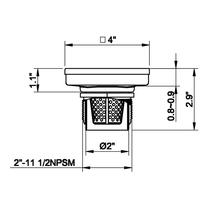 Brushed Stainless Steel Drain