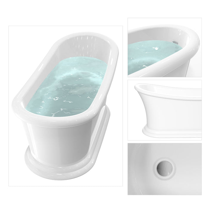 White Acrylic Bathtub