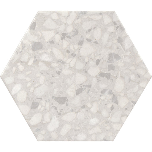 Hexa Terrazzo Talc Porcelain Tile - Matte