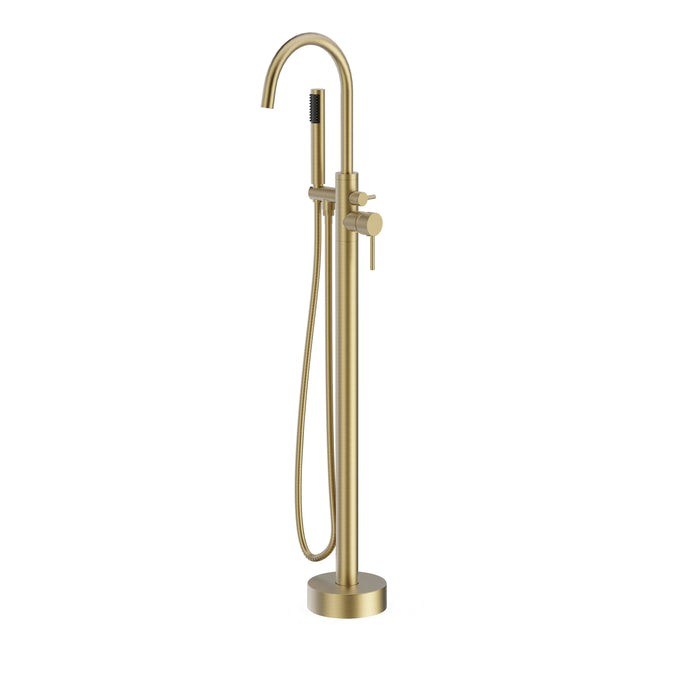 Brushed Gold Brass Bathtub Faucet