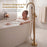 Brushed Gold Brass Bathtub Faucet