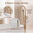 Brushed Gold Brass Bathtub Faucet