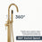 Brushed Gold Brass Bathtub Faucet