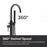 Matte Black Brass Bathtub Faucet