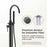 Matte Black Brass Bathtub Faucet