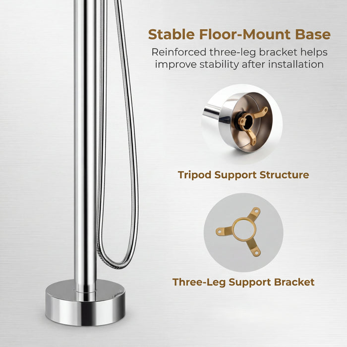 Chrome Brass Bathtub Faucet