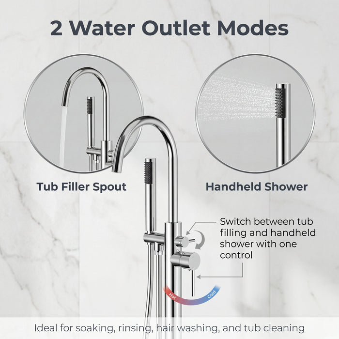 Chrome Brass Bathtub Faucet