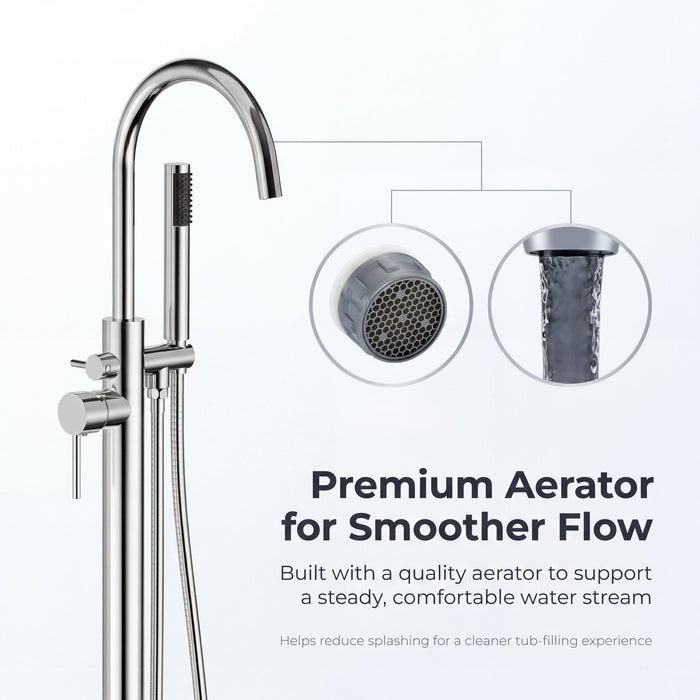 Chrome Brass Bathtub Faucet