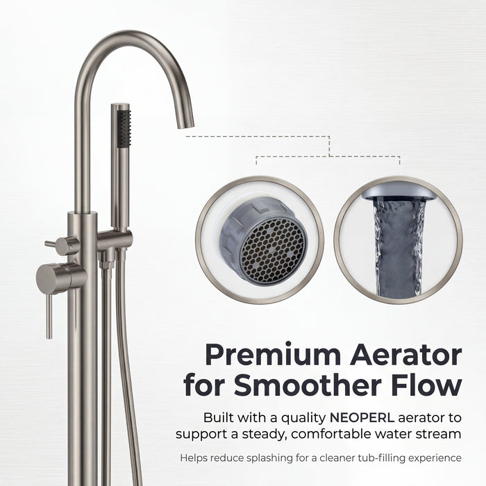 Brushed Nickel Brass Bathtub Faucet