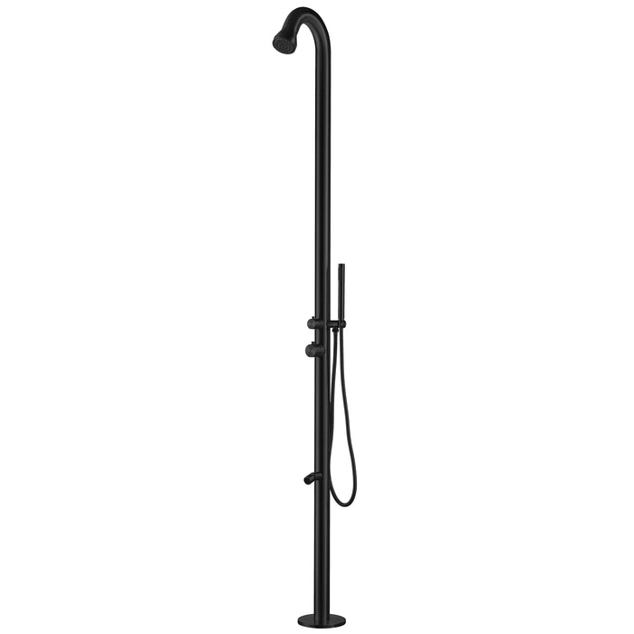 Matte Black Stainless Steel Outdoor Shower