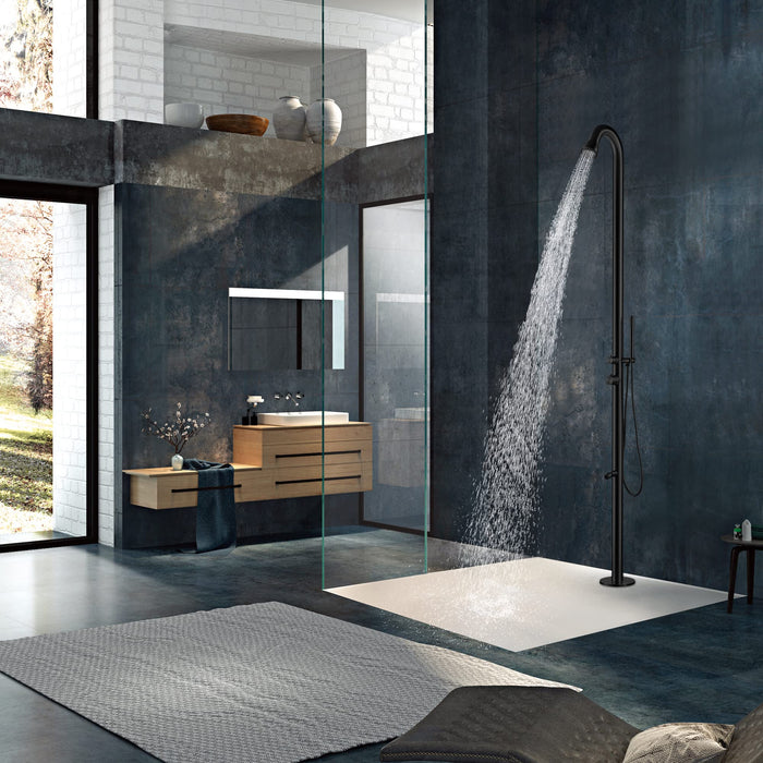 Matte Black Stainless Steel Outdoor Shower