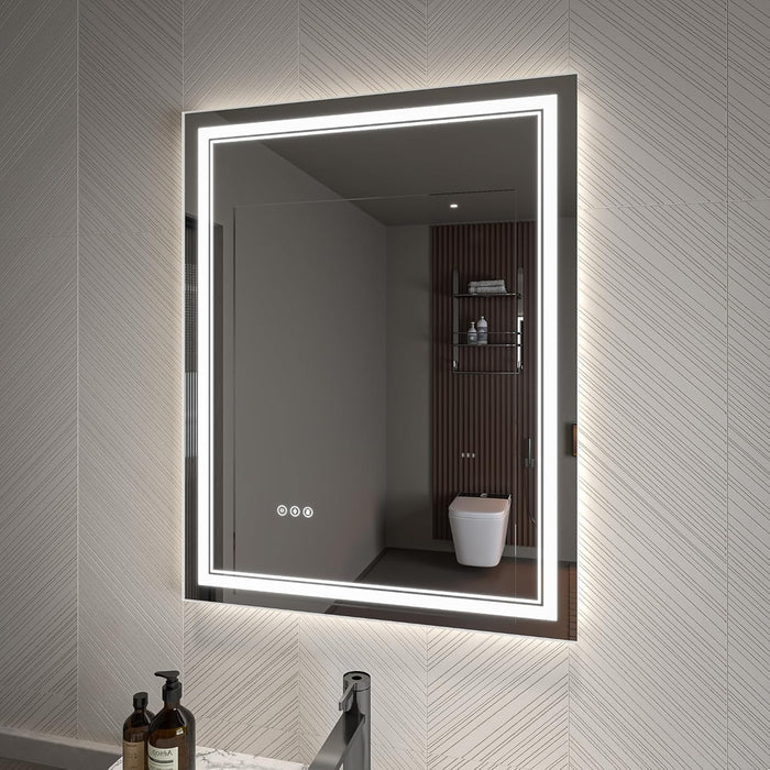 Clear Glass Bathroom Mirror