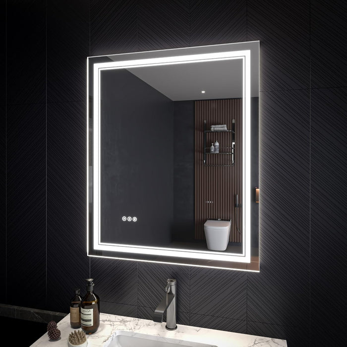 Clear Glass Bathroom Mirror