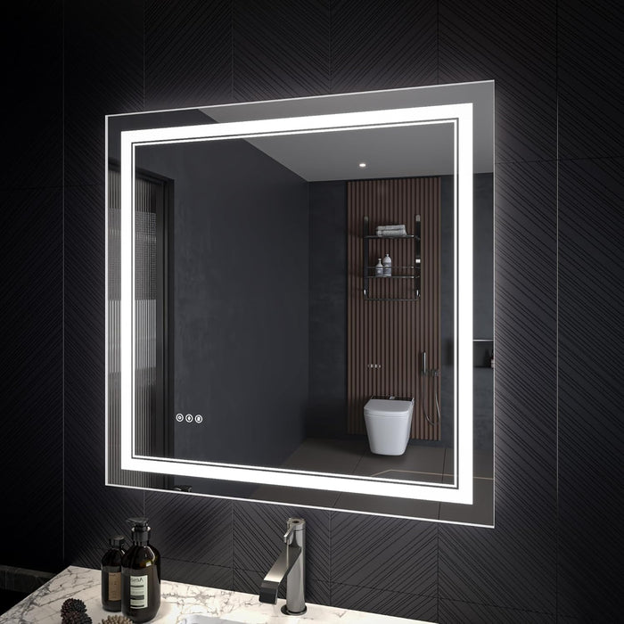 Clear Glass Bathroom Mirror