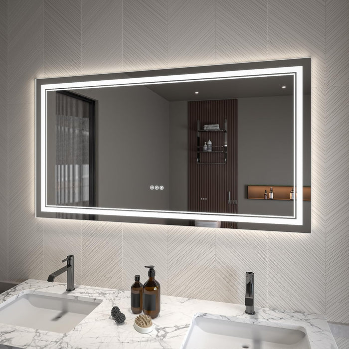 Clear Glass Bathroom Mirror